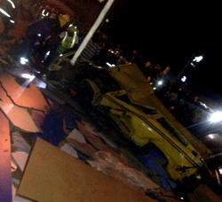 Photos: Another truck falls off Ojuelegba bridge