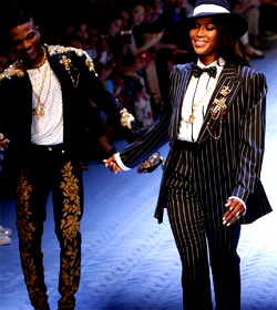 Wizkid, Naomi Campbell walk Dolce and Gabbana runway