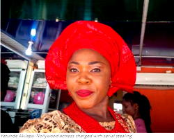 Nollywood actress Akilapa docked for serial stealing