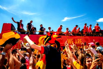 Belgium squad handed hero’s welcome on World Cup return