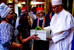 Photos: Ekwueme’s family visits Buhari