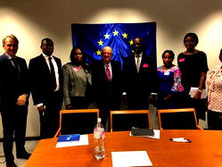 Obaseki at European Parliament, makes case for partnership, support on human trafficking