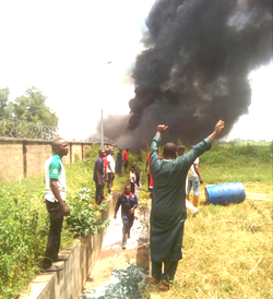 NNPC Depot Minna gutted  by fire
