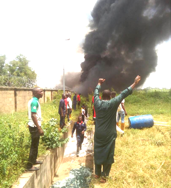 NNPC Depot Minna gutted  by fire