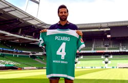 Striker Pizarro back at Bremen to see out career