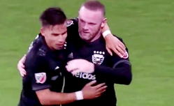 Rooney scores first DC United goal before breaking nose