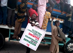Update : Constituency projects is now corruption…,  say protesters NASS entrance