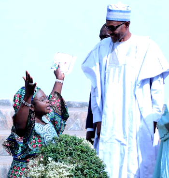 Herdsmen killings: CAN women leader kneels down, cries before Buhari