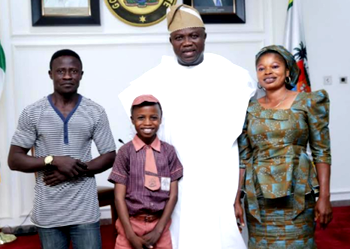 Ambode hosts Kareem Waris 11-year-old hyperrealist artist