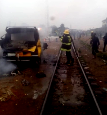 Update :  Two confirmed dead in Agege train crash