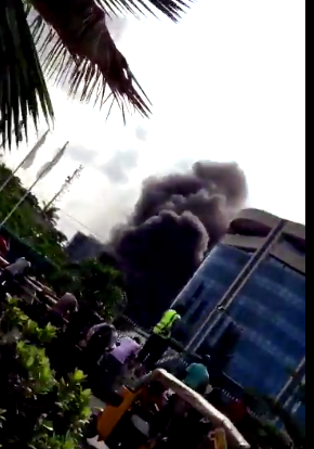 Fire at Ecobank building in Lagos