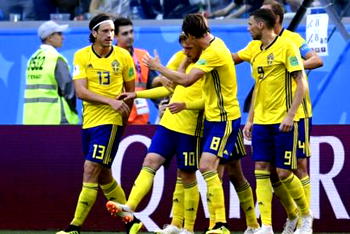 Sweden beat Switzerland 1-0 to reach World Cup quarter-finals