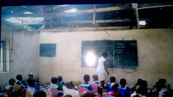 C’River pupils study under mango trees, collapsed buildings