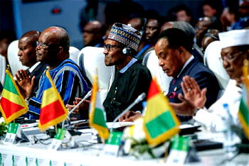 Photos: Buhari at ECOWAS-ECCAS heads of state, Government Summit