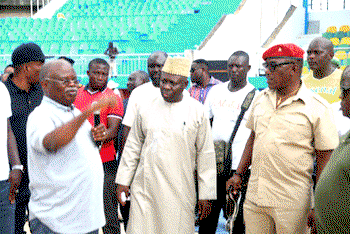 Asaba 2018: Dalong inspects Stephen Keshi Stadium