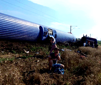 Ten killed, 73 injured in Turkey train derailment