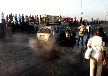 Six escape fire outbreak on Third Mainland Bridge