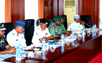 Breaking: Buhari, Security Chiefs meet in Aso Rock