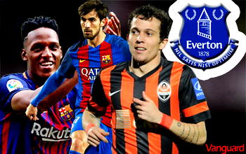 Everton completes triple deal for Mina, Andre Gomes and Bernard