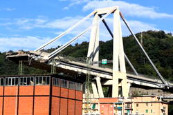 Photos:  Collapsed Genoa giant motorway bridge in Italy