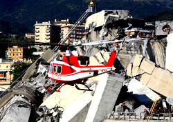 The search for Genoa survivors amid thousands of tonnes of rubble