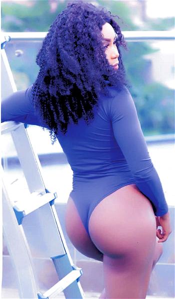 Nollywood hottie, Ify Adibeli shows off sexy  bum in new photos