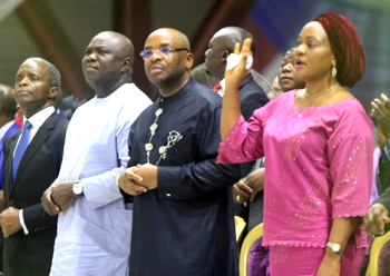 Osinbajo, Ambode, Udom at RCCG convention