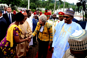Breaking: British PM, Theresa May arrives State House