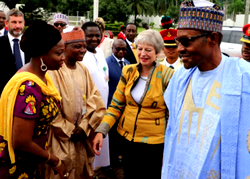 British PM, Theresa May leaves State House