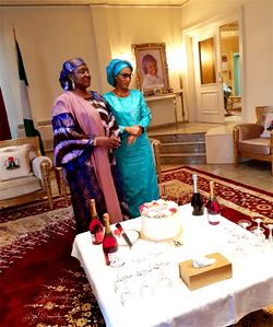 Aisha Buhari joins Gambia’s First Lady, Bah-Barrow for her birthday