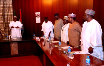 Photos: Buhari meets APC Senators