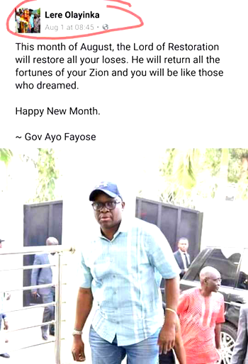 Linking me with any APC leader is like associating me with armed robbers – Fayose