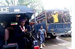 Breaking: Kingsley Moghalu stages protest over incarceration of Biafra women