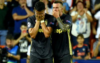 Tearful Ronaldo sent off on Champions League debut for Juventus