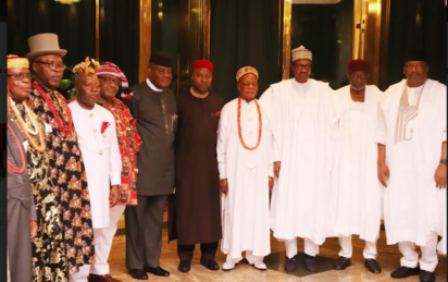 Photos: Leaders from Aba, Abia State meet President Buhari