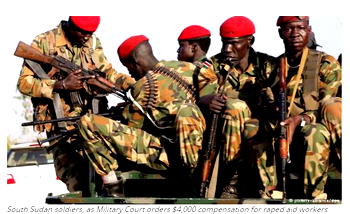 Aid workers raped in S/Sudan to get $20,000 compensation
