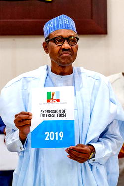 Photos: Buhari receives nomination form