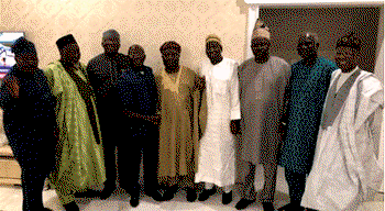 Breaking: Oshiomhole, Lai Mohammed, yusuf, others visit Omisore