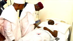 Photos: Abba Kyari, Garba Shehu visit survived pilot in hospital