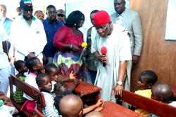 FLOOD: Okowa visits IDP camps