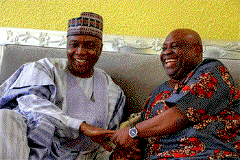 Photos: Saraki visits Adeleke after INEC declares Osun election inconclusive