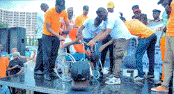 Juremi Foundation empowers physically challenged with wheel chairs and clutches