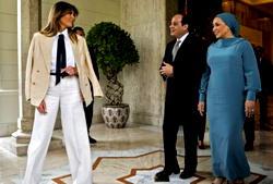 Melania Trump rounds off Africa tour in Egypt