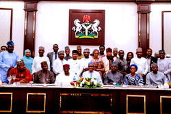 Photos: Young political appointees meet Buhari