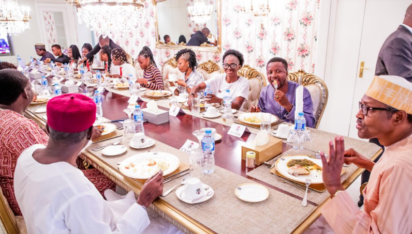 Photos: Buhari hosts Xplicit Dancers to Breakfast