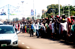 Photos: Heroic  welcome for Buhari in Kaduna