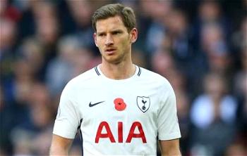 Spurs blow as Vertonghen ruled out of action until December