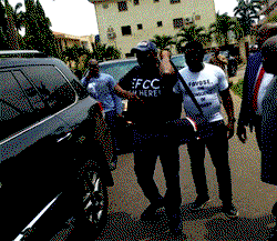Photos: Fayose visits EFCC office