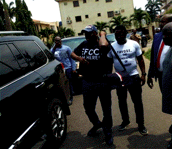 Photos: Fayose visits EFCC office