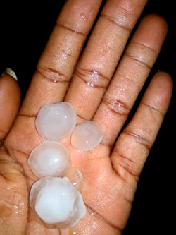 FCT records Hailstones fall